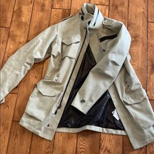 Nike Light Olive Green Field Jacket with Black Trim